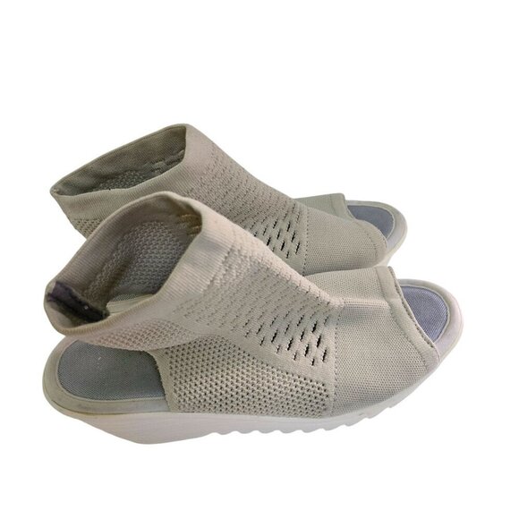 Bernie Mev Josephina Ivory Mesh Pull On Wedge Shoes Size 37 - Picture 1 of 7